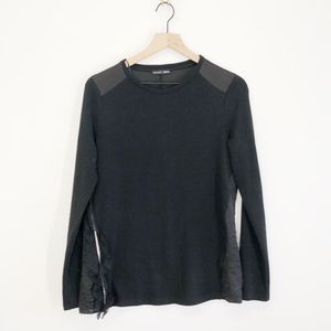 Zara Black Long Sleeve Blouse Zipper Side - S